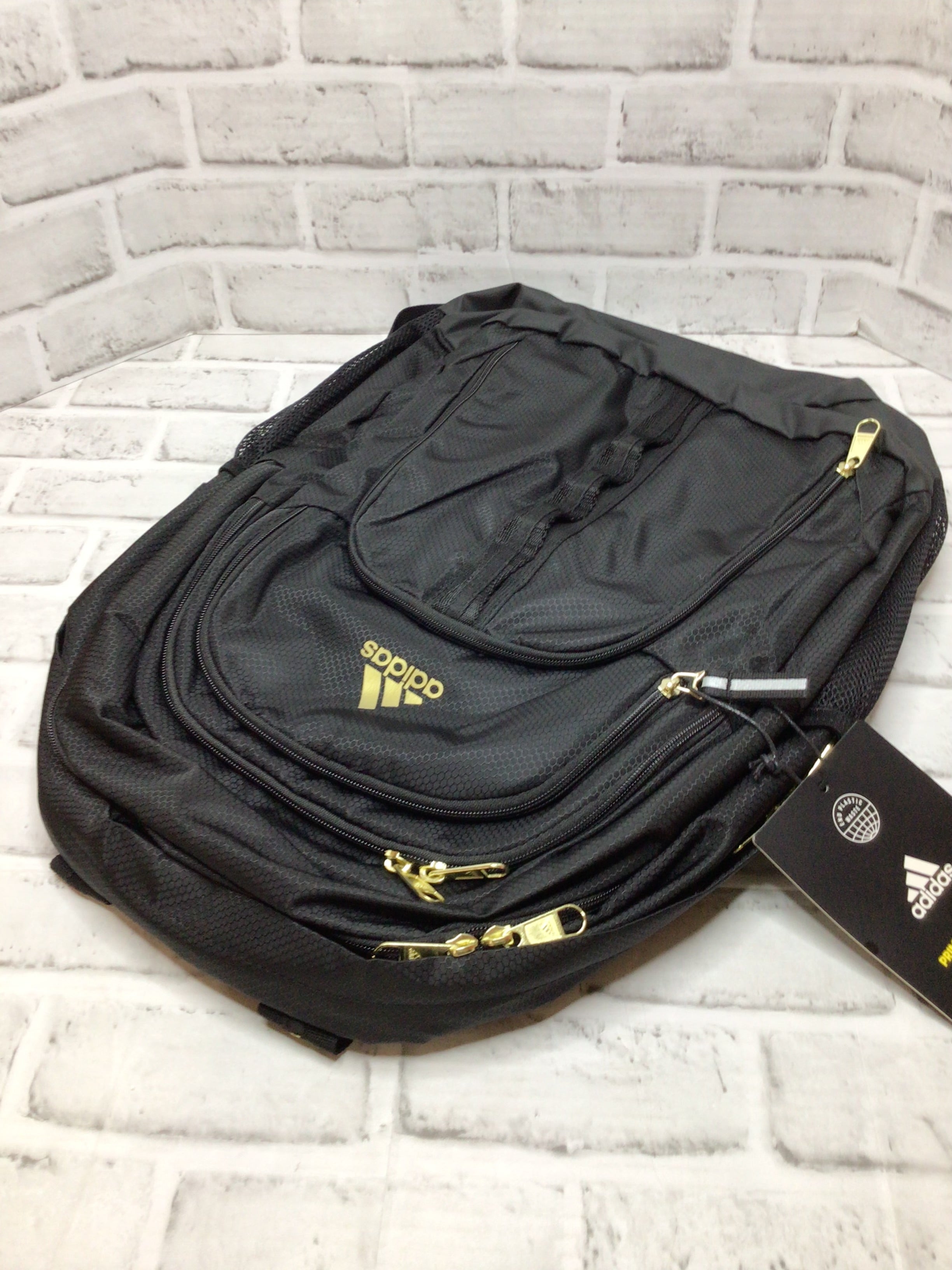 adidas Unisex Prime 6 Backpack, Black/Gold Metallic (8095832211694)